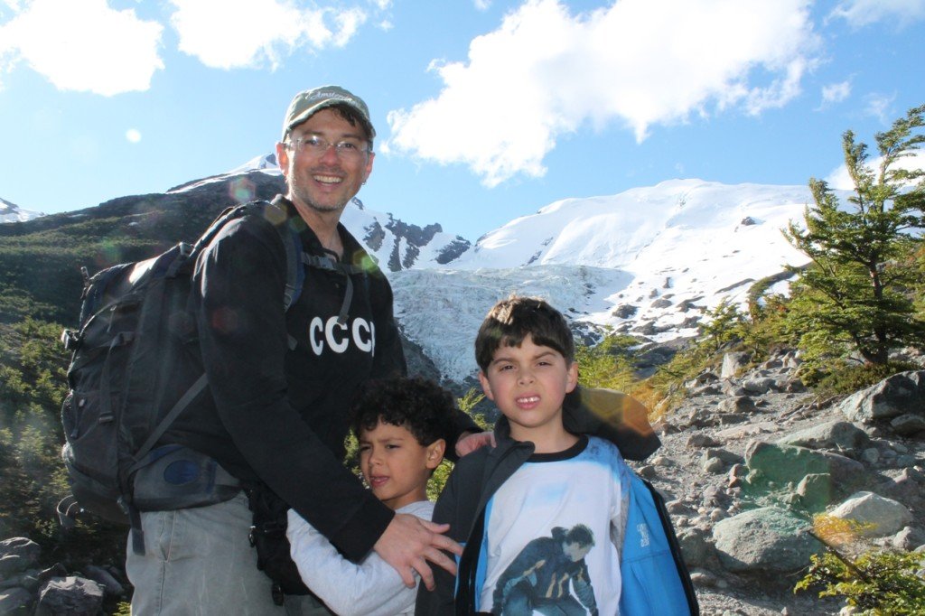 Depois de uma hora de trilha, chegamos ao glaciar Huemul, em El Chaltén Depois de uma hora de trilha, chegamos ao glaciar Huemul, em El Chaltén