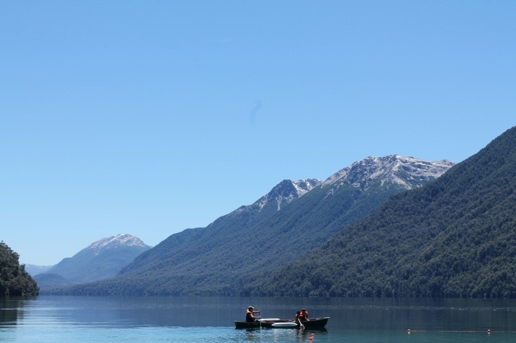 Andando de caiaque no Lago Correntoso, Villa la Angostura