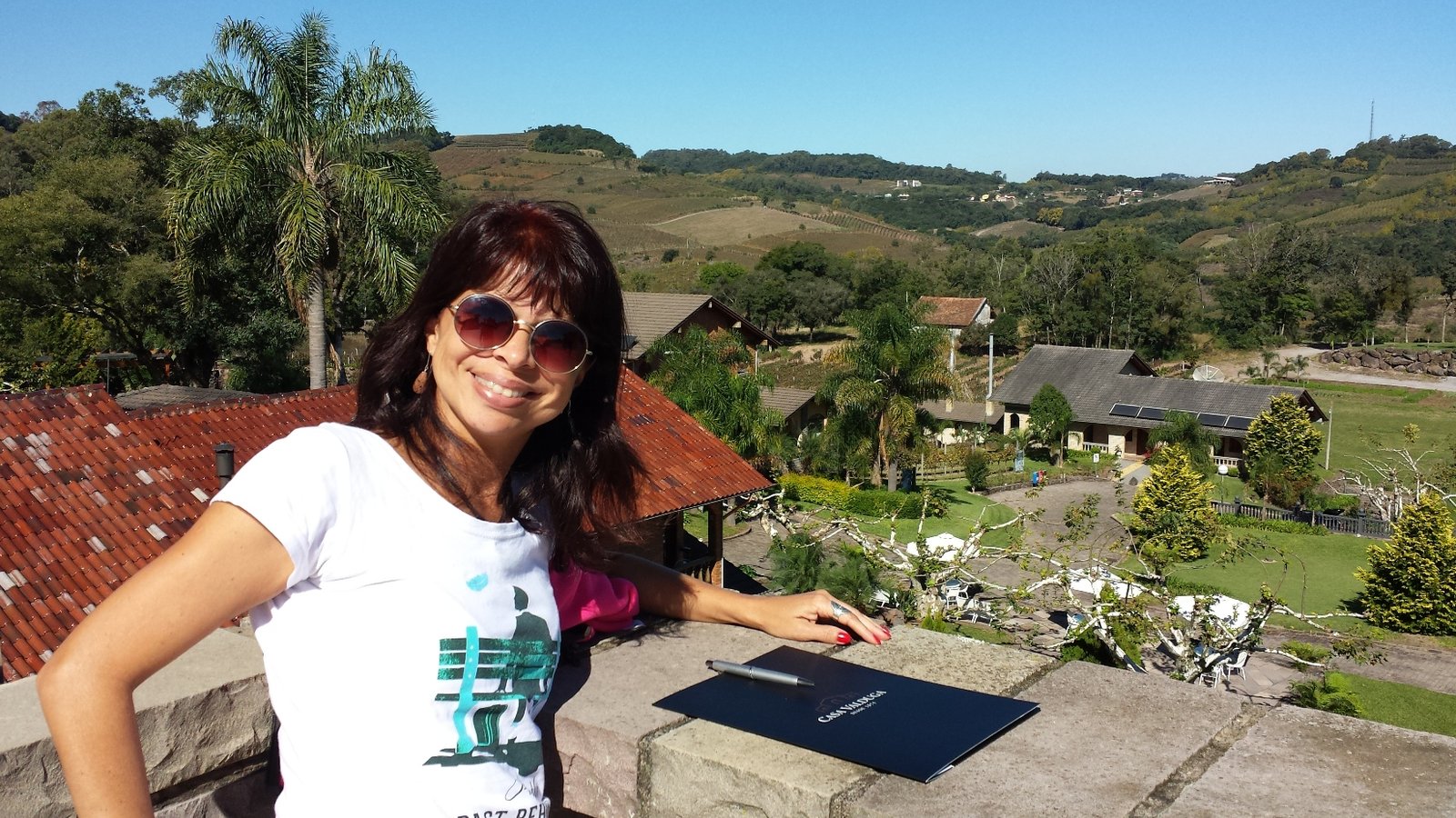 Vista geral da linda paisagem da Casa Valduga, Bento Gonçalves
