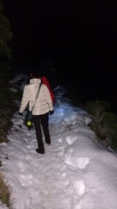 Caminhada noturna na neve, Bariloche