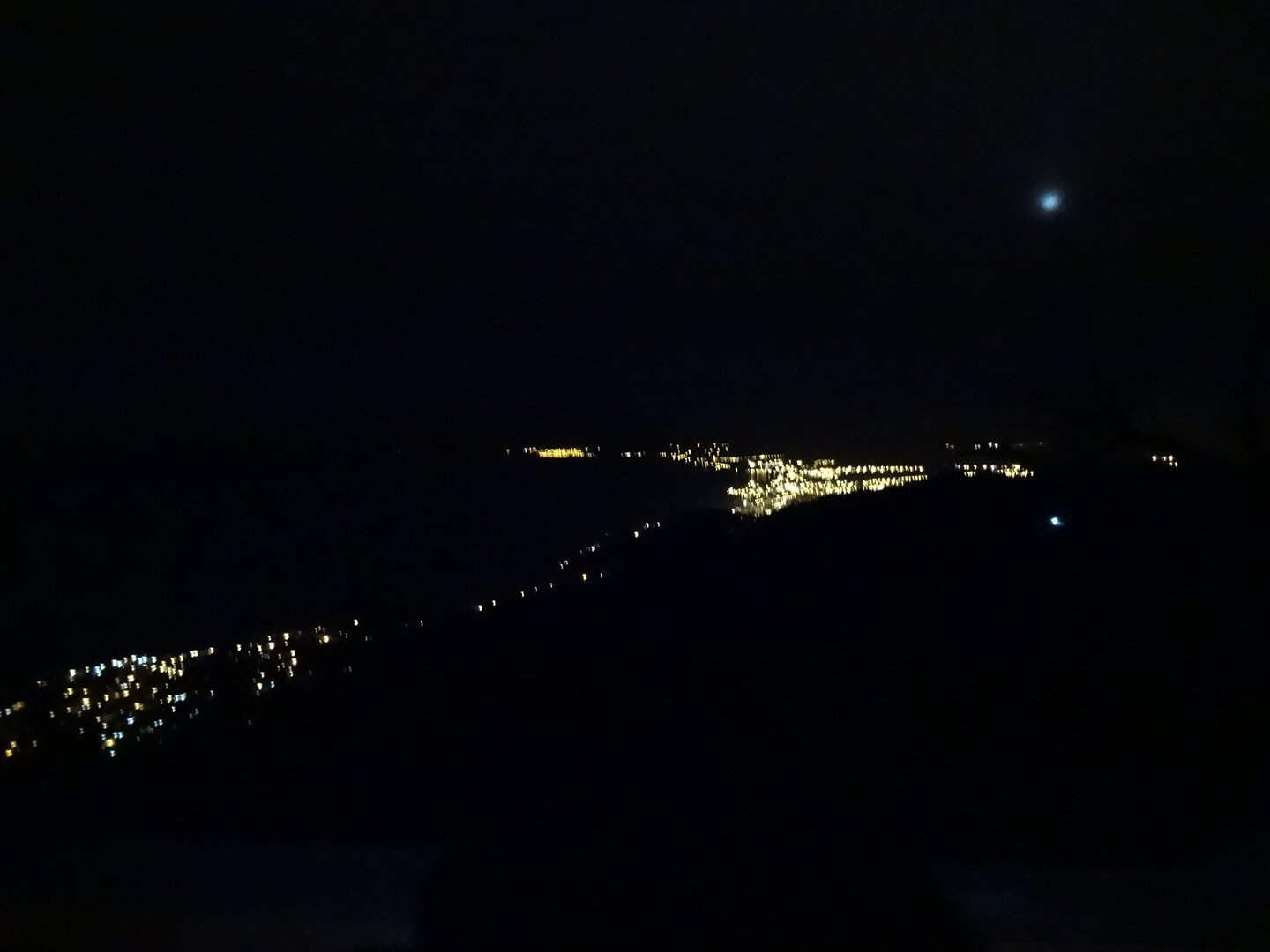 Bariloche vista do passeio noturno na neve