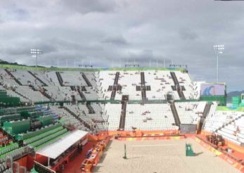 Arena de Vôlei de Praia em Copacabana, no Rio 2016