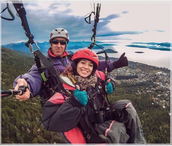Parapente em Bariloche. Foto: Bariloche Turismo