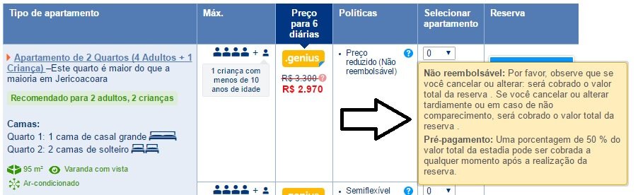 Tarifa não-reembolsável do Booking Tarifa não-reembolsável do Booking