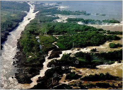 As Sete Quedas, quando existiam - Fonte: blog Rio Uruguai Vivo