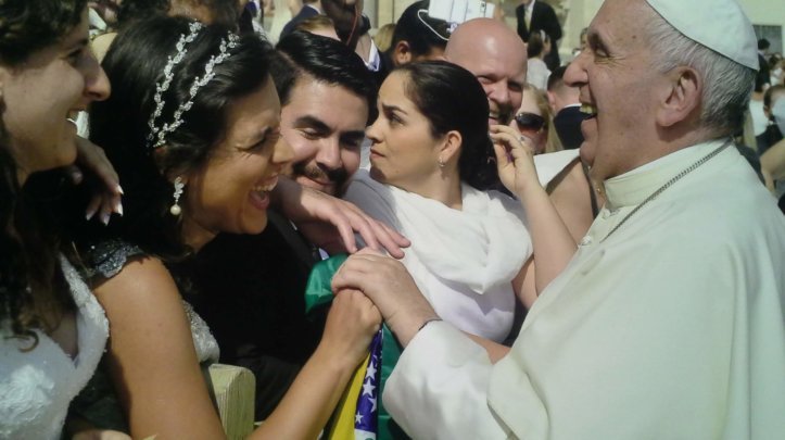 Encontro de recém-casados como Papa Francisco