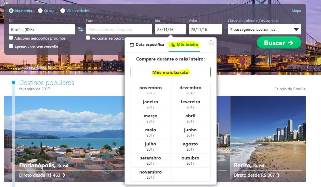 Busca mês mais barato - Skyscanner Busca mês mais barato - Skyscanner