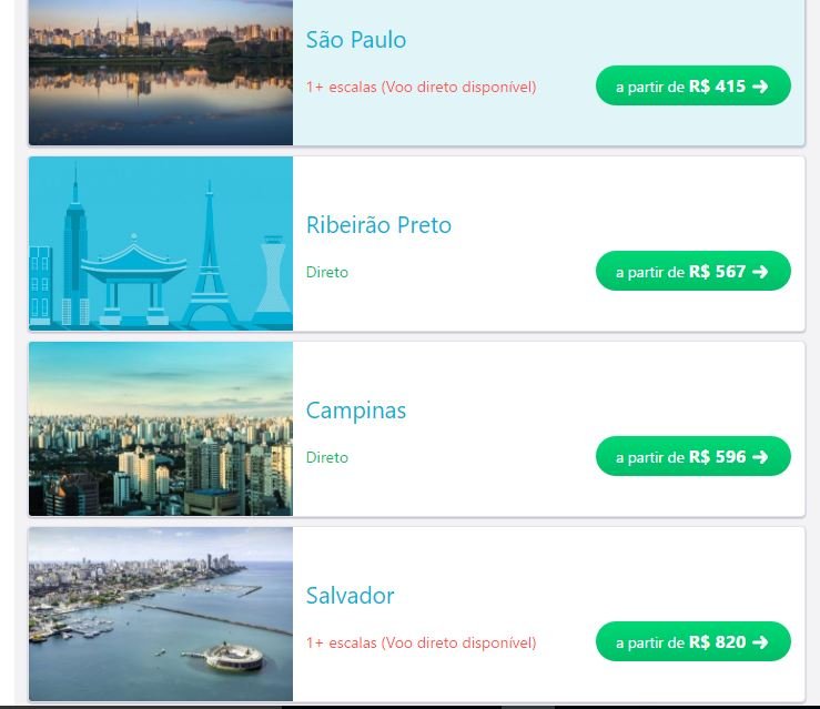 Resultado de busca no site Skyscanner Resultado de busca no site Skyscanner
