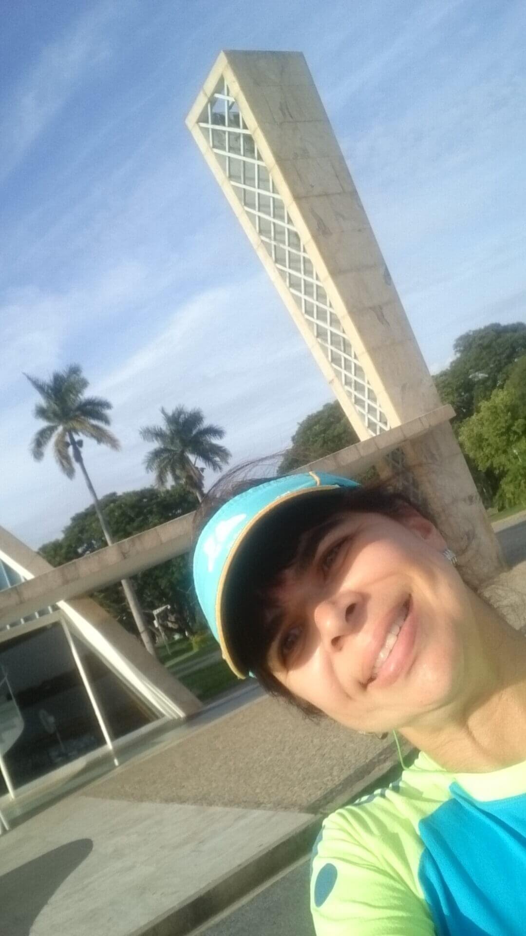 Selfie correndo em volta da Pampulha - Igrejinha da Pampulha