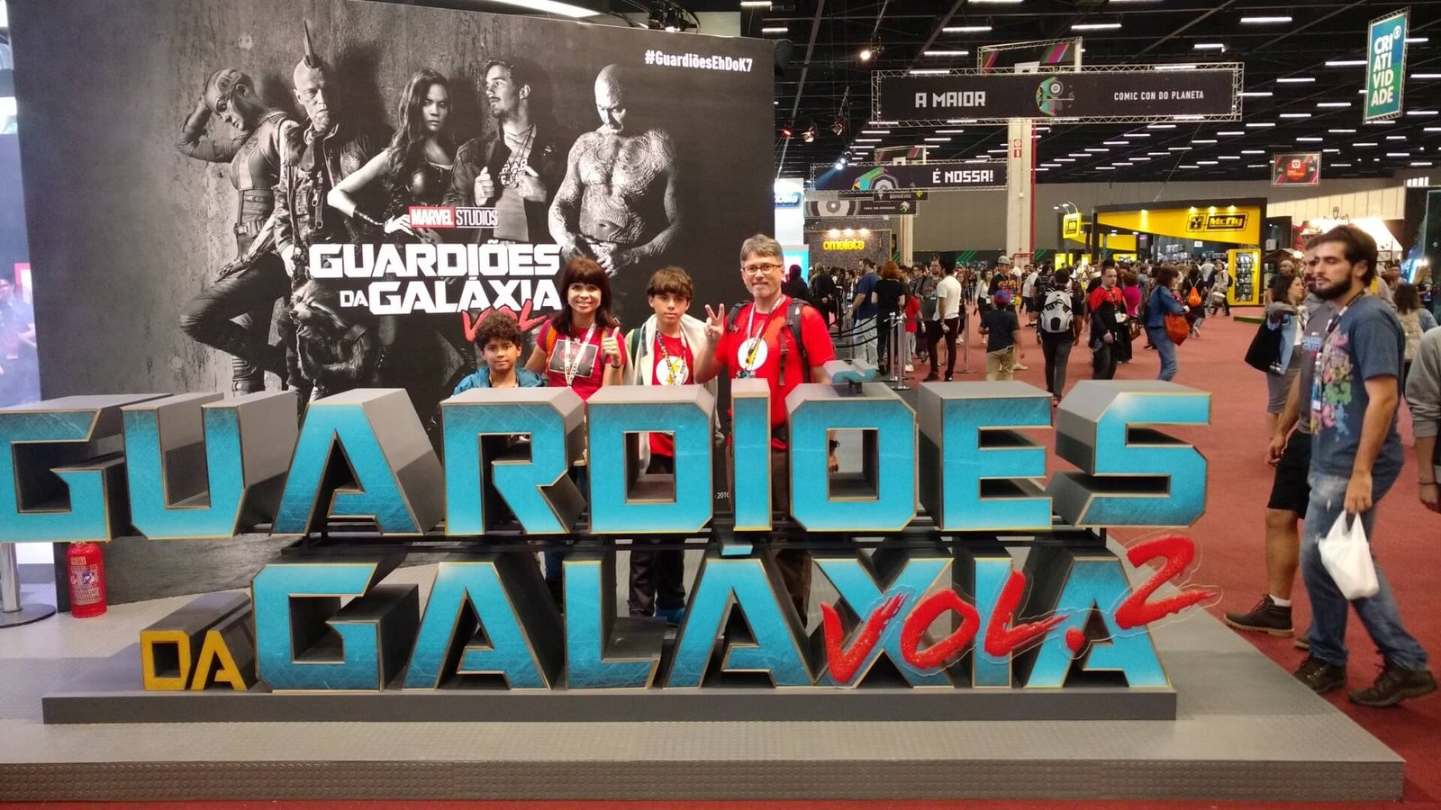 Família completa na Comic Con