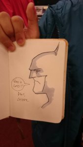 Autógrafo na Comic Con