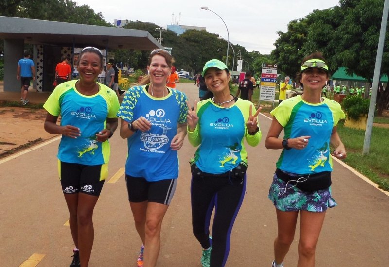 Correndo com as amigas no Parque da Cidade
