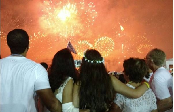 Fogos de artifício no Réveillon do Rio