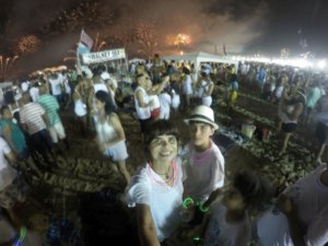 Réveillon em Copacabana, na queima de fogos