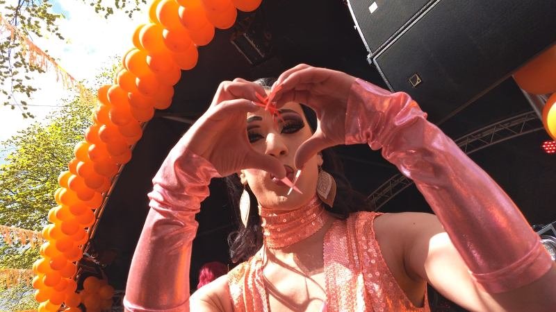 Drag Queen no Dia do Rei em Amsterdam
