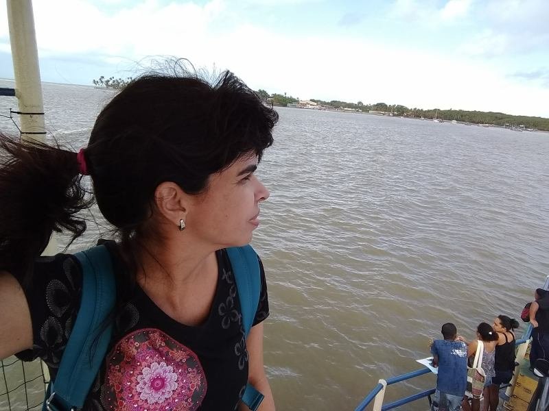 Na balsa entre Arraial d'Ajuda e Porto Seguro