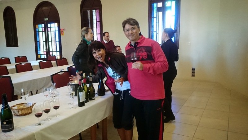 Fazendo curso de vinhos na Casa Valduga