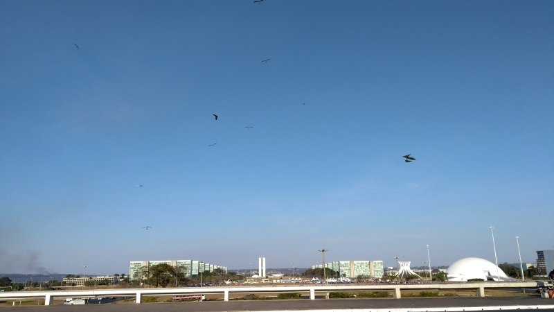 Esplanada vista da plataforma superior da Rodoviária