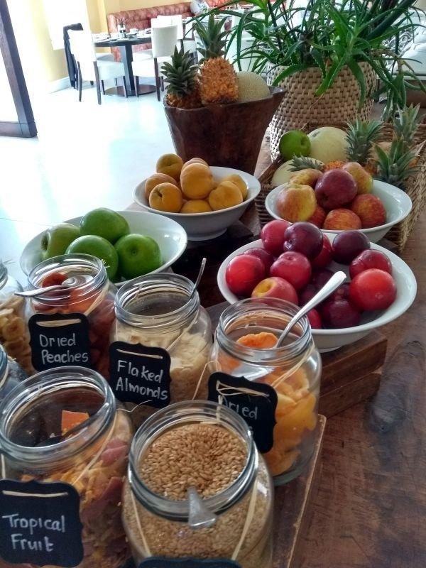 Café da manhã no hotel da Vinícola Spier - Stellenbosch - África do Sul