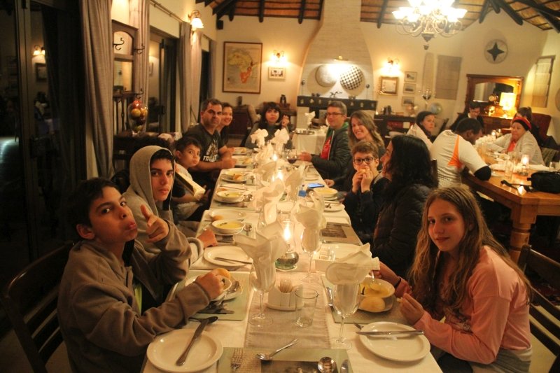 jantar no Phelwana Game Lodge