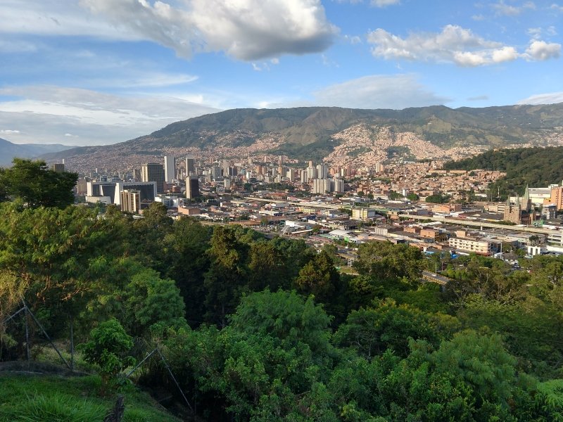 Vista de Medellín desde o Cerro Nutibarra
