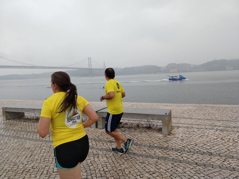 Correndo às margens do Tejo, em Lisboa