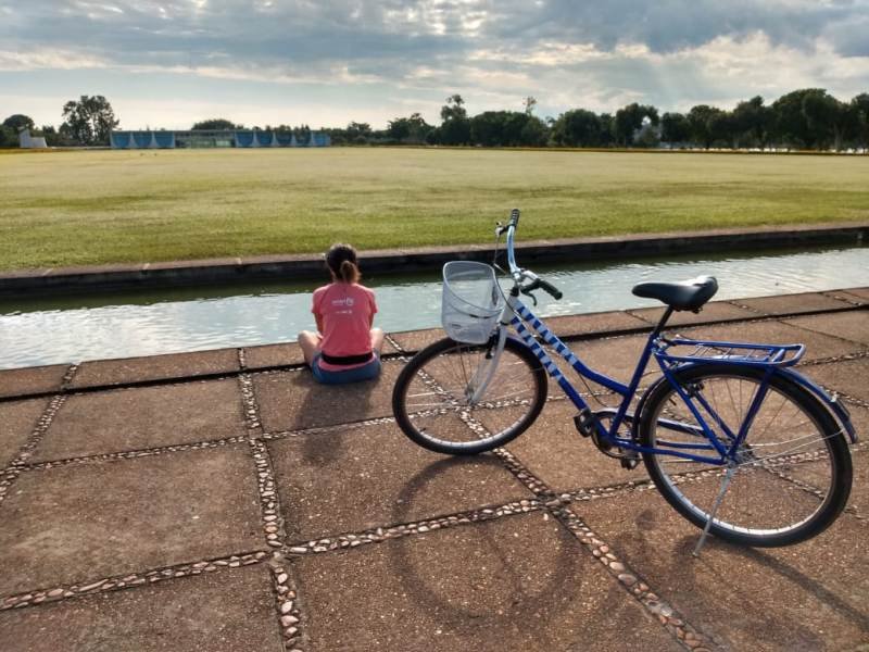 De bike no Palácio da Alvorada De bike no Palácio da Alvorada