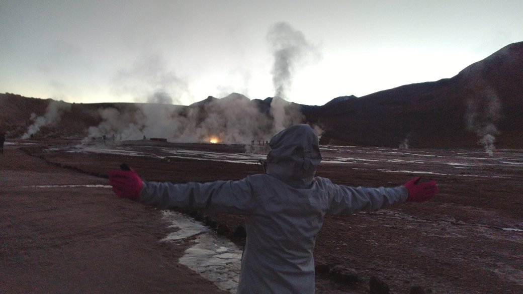 11 graus negativos nos Geysers del Tatio